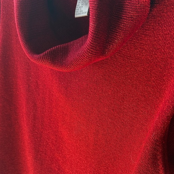 Elegant Sparkly Red Women's Sweater - Picture 3 of 4